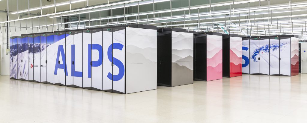 Schweizer Supercomputer ALPS in Halle am Standort Lugano. © Matteo Aroldi, CSCS.