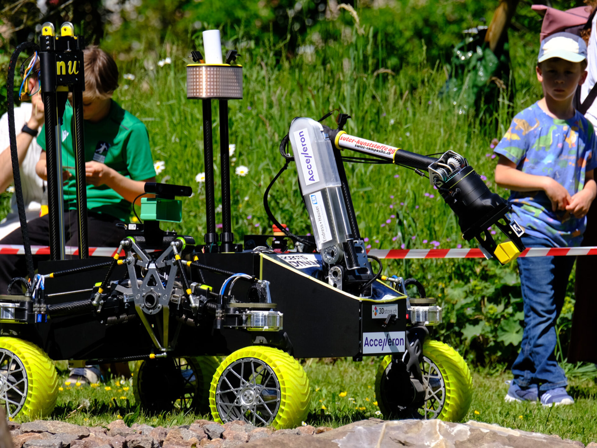 Der selbstgebaute Mars-Rover des Teams der FHNW bei einer Mission